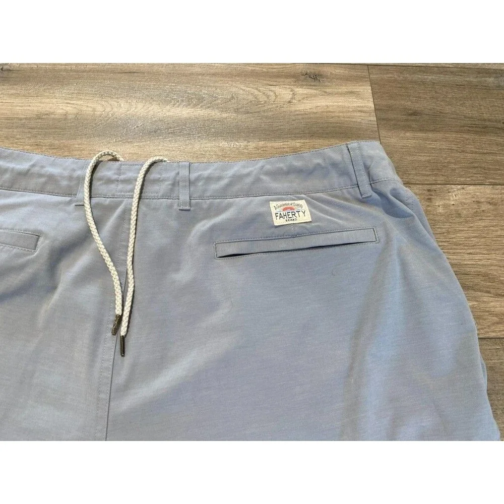 Faherty All Day Shorts Mens 38 Gale Gray Drawstring 9